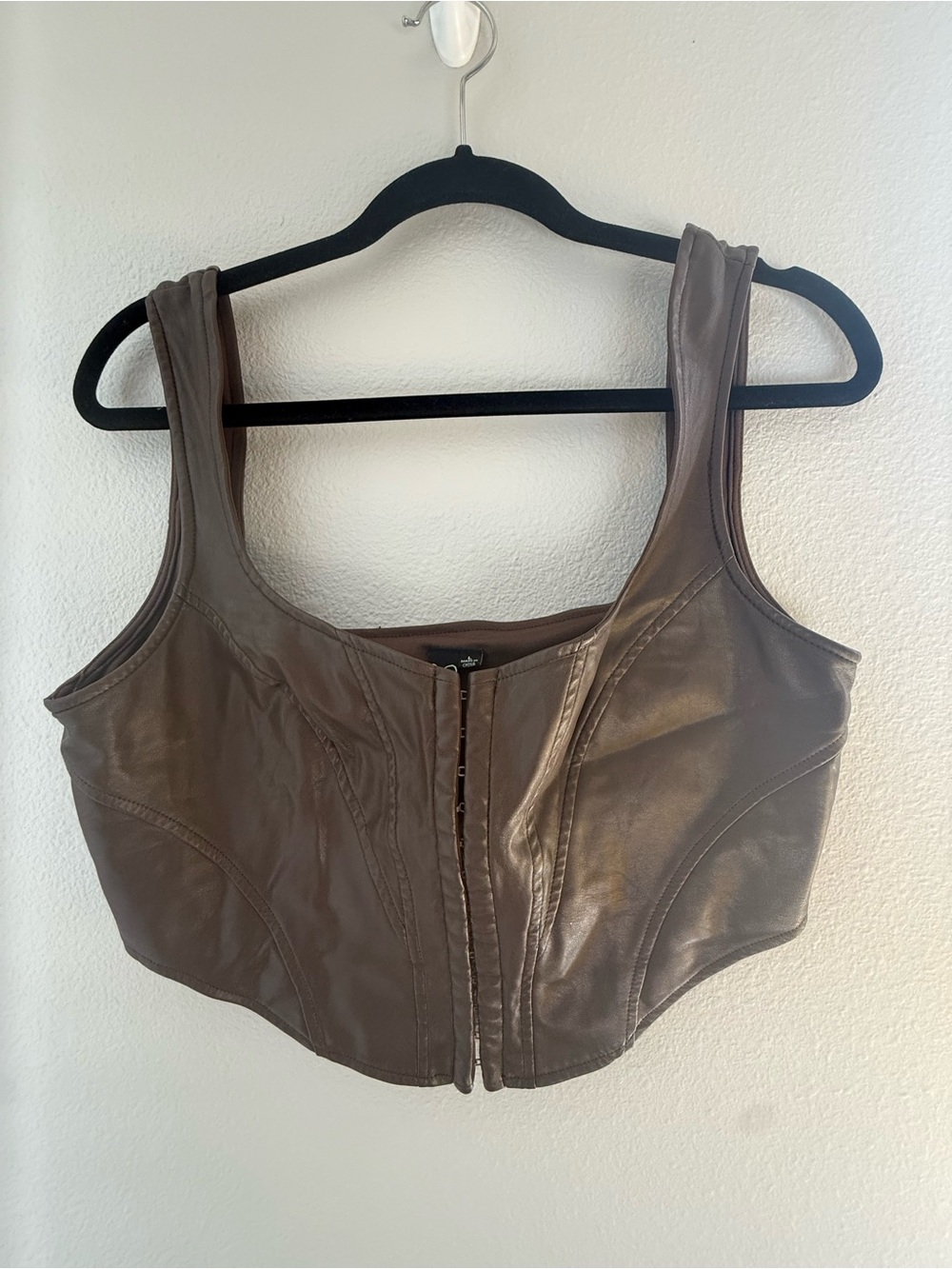 Brown cropped corset top 🤎